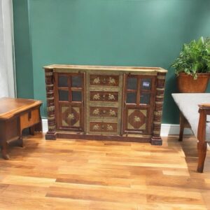 Sheesham Wood Sideboard with Brass Fittings