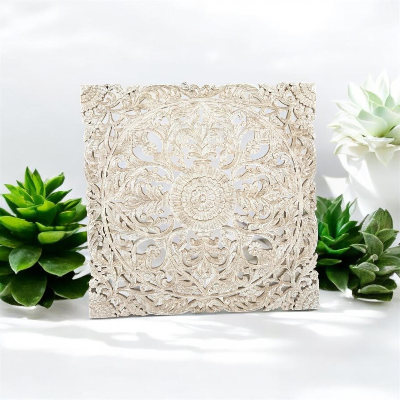 Mango Wood Carved Wall Hanging