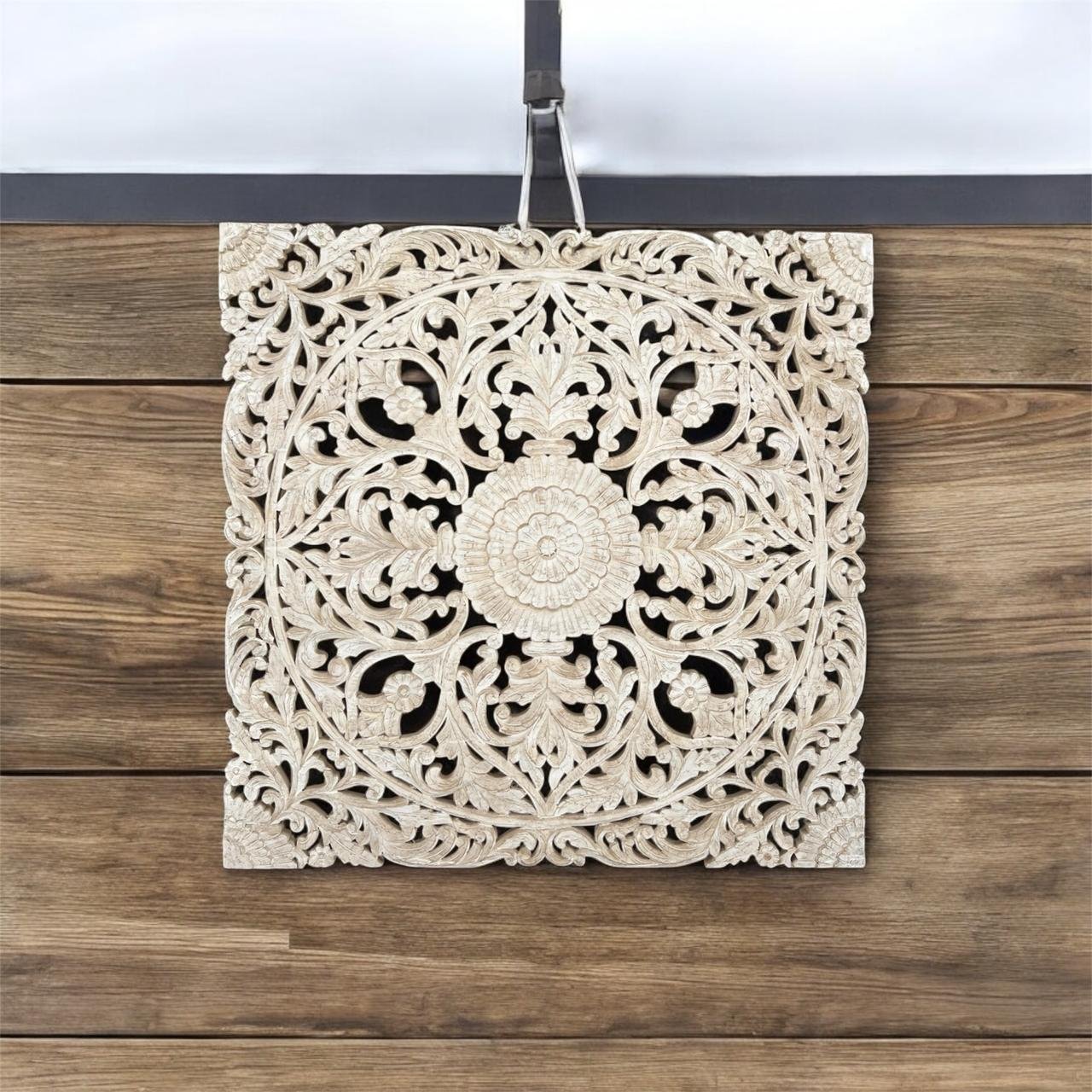 Mango Wood Carved Wall Hanging
