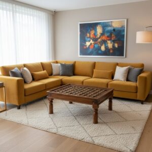 Handcrafted Solid Wood Coffee Table