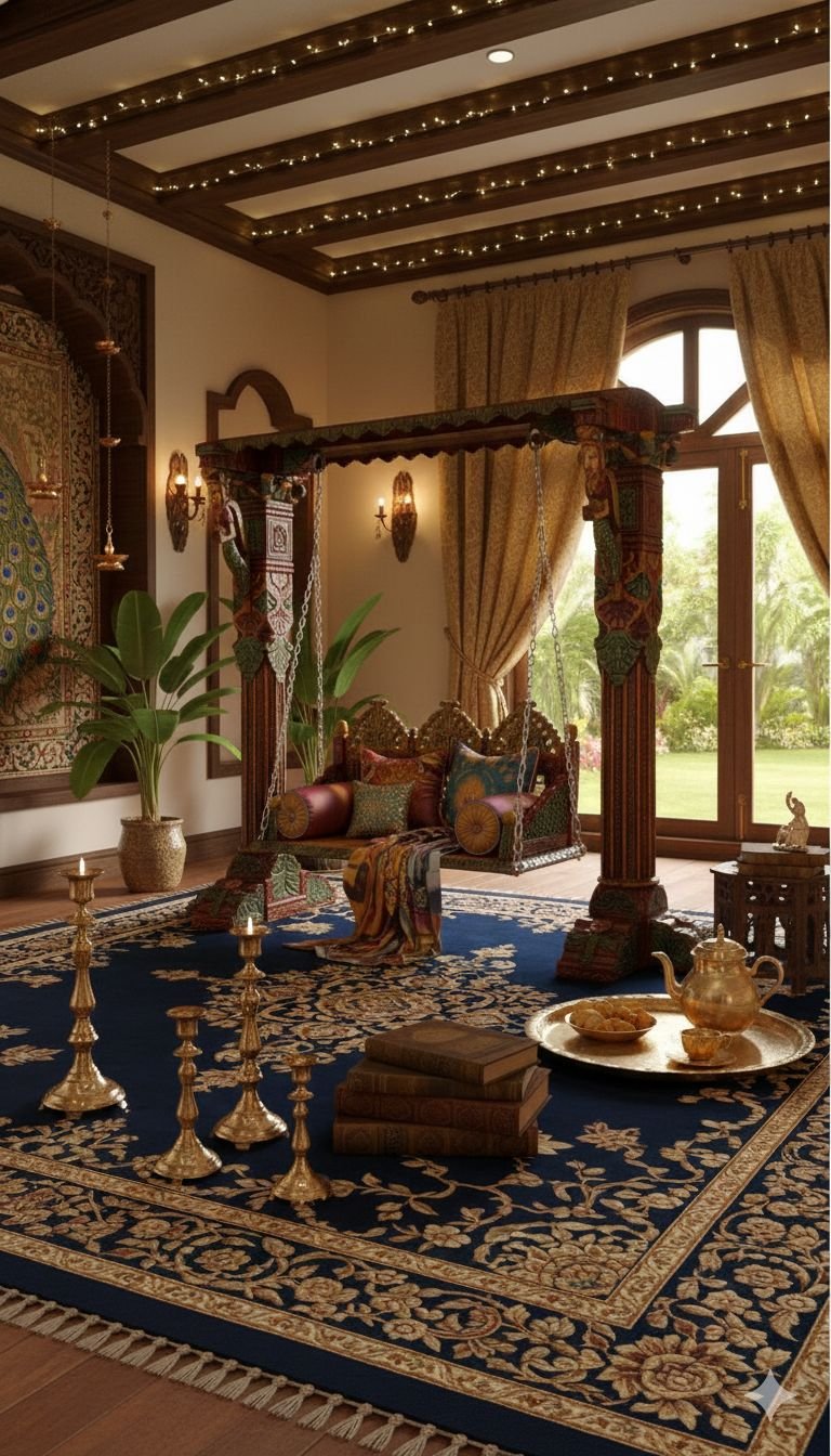 Royal Handcrafted Wooden Swing - Image 2