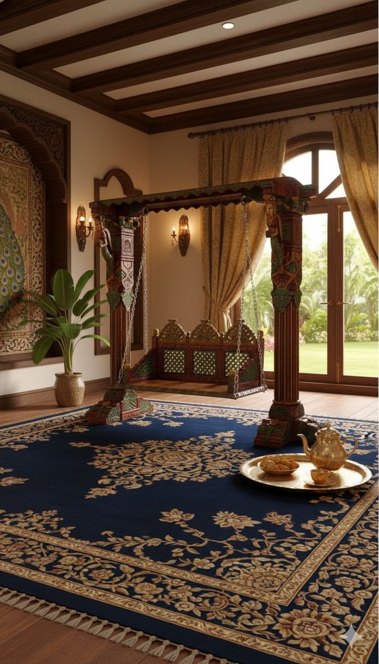 Royal Handcrafted Wooden Swing - Image 5