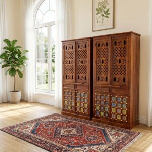 Handcrafted Solid Wood Home Temple / Mandir