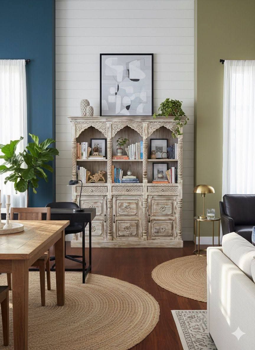 Handcrafted Solid Wood Bookshelf / Display Cabinet