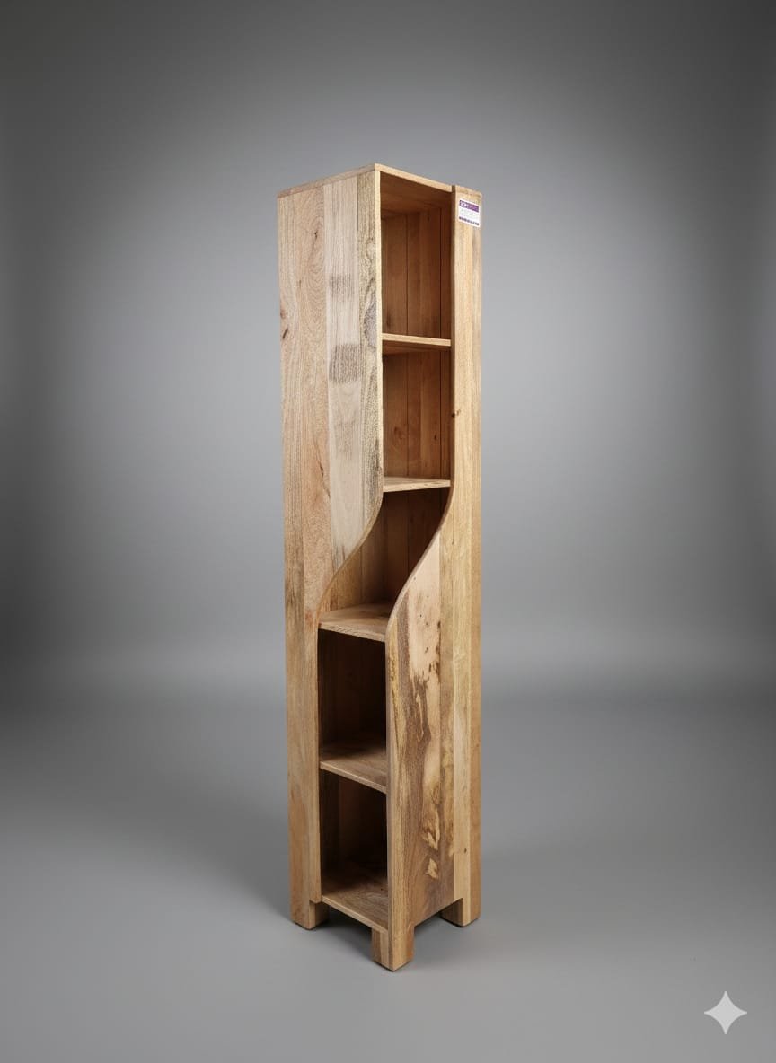 Organic Wave Mango Wood Book shelf