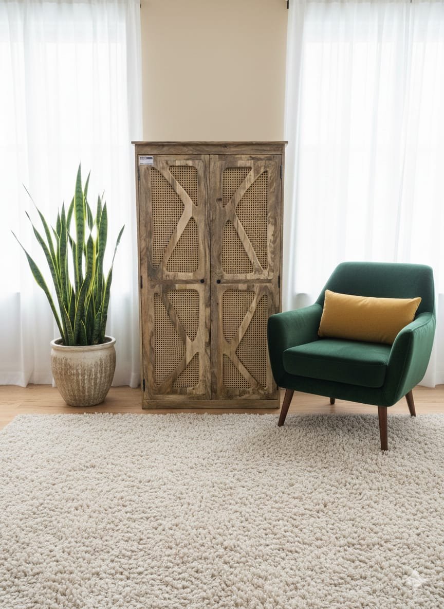 Artisan Grandeur: The Hand-Carved Mandala Wardrobe - Image 4