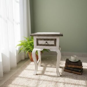 Vintage-Style Hand-Finished Bedside Table