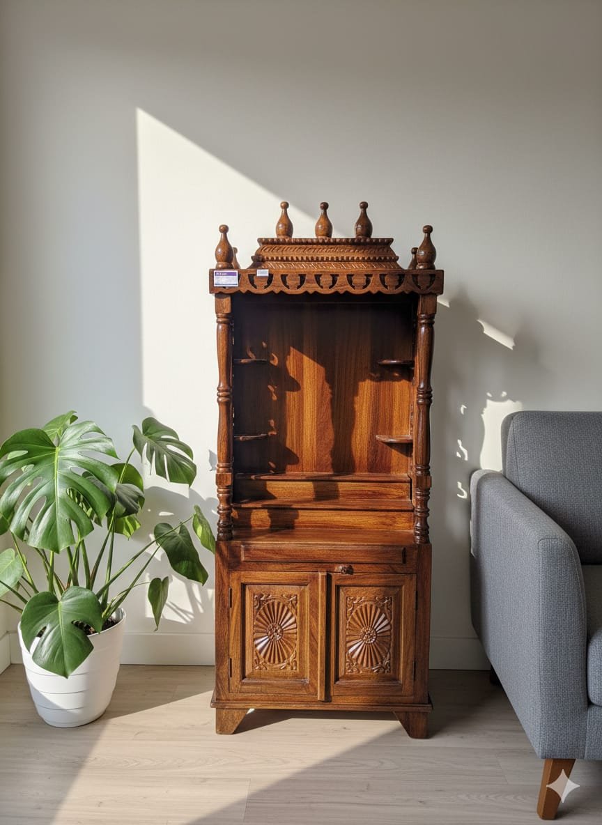 Handcrafted Sheesham Wood Home Temple