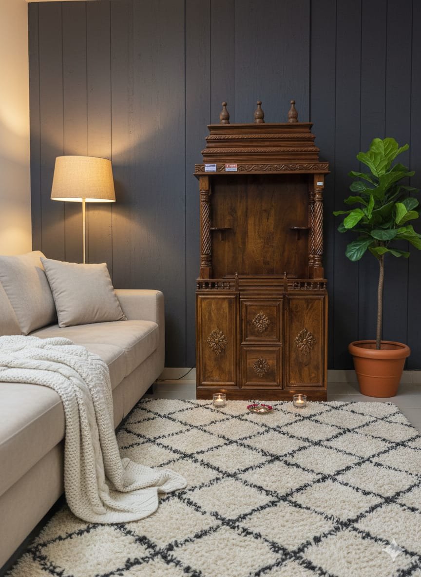 Handcrafted Indian Sheesham Wood Temple