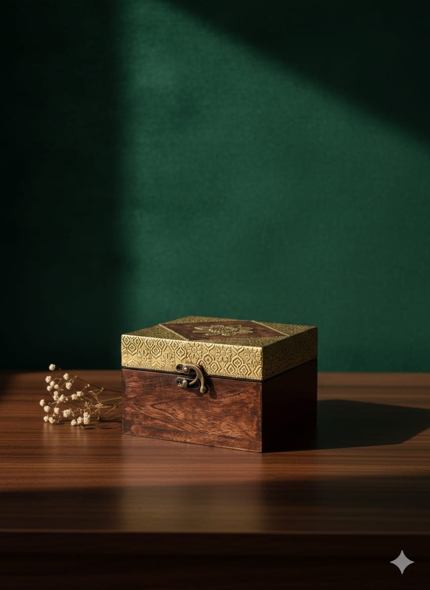 Hand-Carved Wooden Jewelry & Memory Box - Image 6